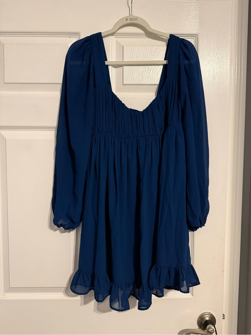 Abercrombie & Fitch Royal Blue Smocked Neck Dress